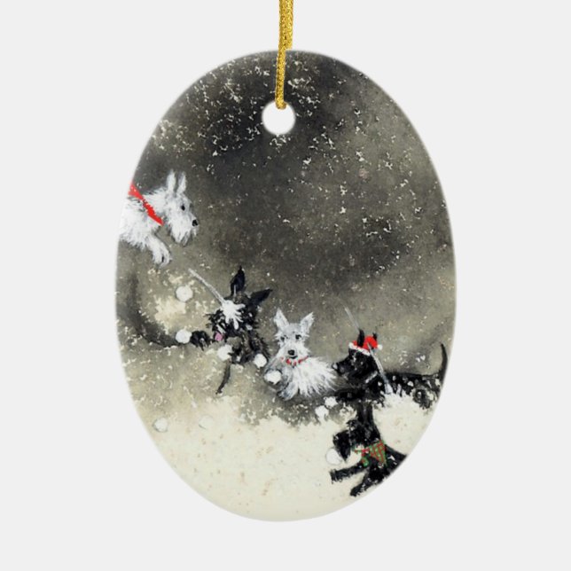 Ornamento de Snowfight de los escoceses (Frente)