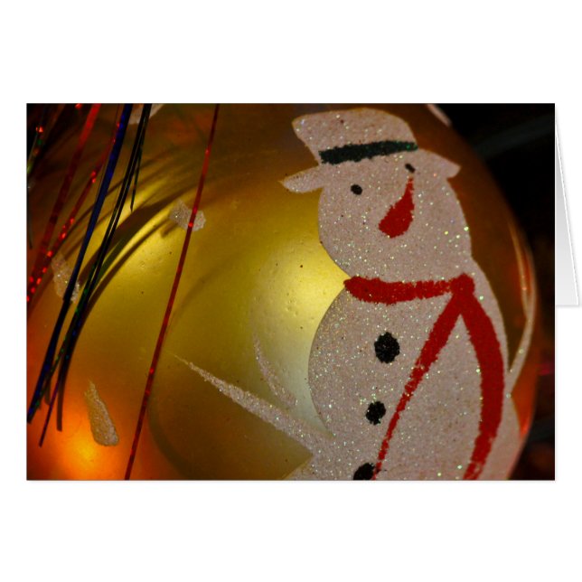 Ornamento de Snowman espumoso (Anverso (Horizontal))