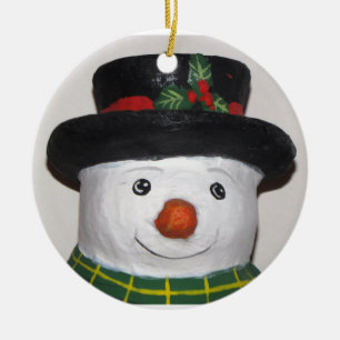 Ornamento de Snowman muy lindo