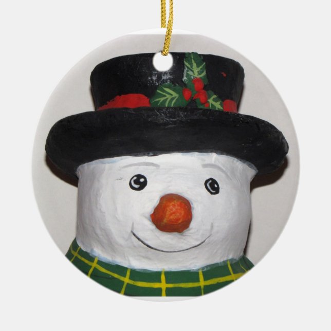 Ornamento de Snowman muy lindo (Frente)