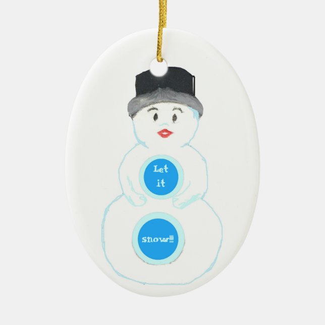 Ornamento de Snowman Winter Wonderland (Frente)