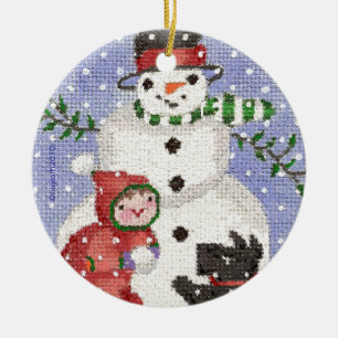 ornamento de snowman y scotty