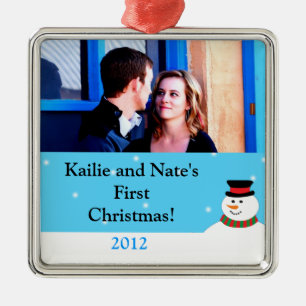 Ornamento de Snowy Snowman, Personalizado personal