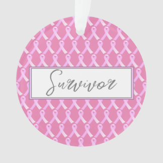 Ornamento de sobreviviente de cáncer de seno de ci
