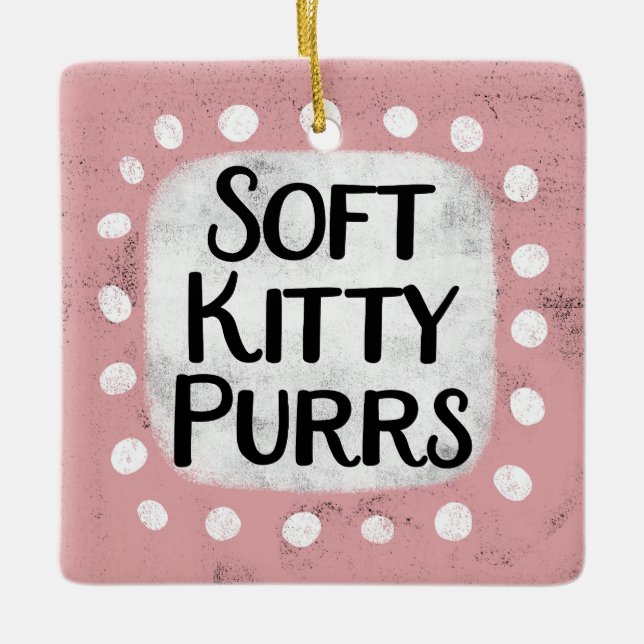 Ornamento de Soft Kitty Purrs (Anverso)