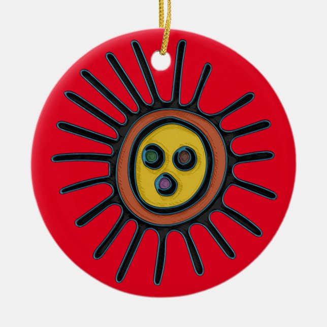Ornamento de Sol Taino Circle (Frente)