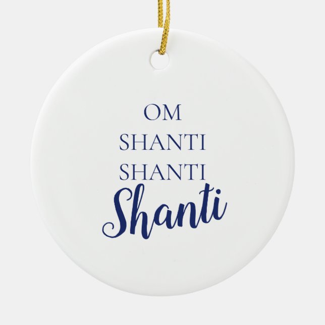Ornamento de Solace Mind® OM Shanti (Frente)