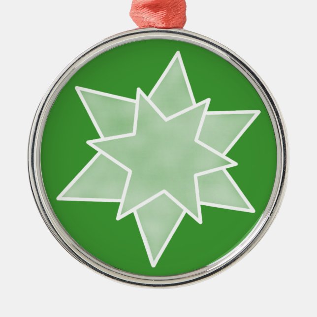 Ornamento de Star Premium, verde (Frente)