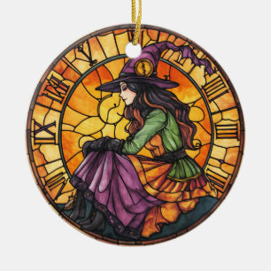 Ornamento de Steampunk de vidrio manchado de Hallo