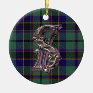 Ornamento de Stephenson Plaid Monogram