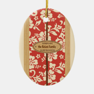Ornamento de Surfboard Vintage de Mokuleia Persona