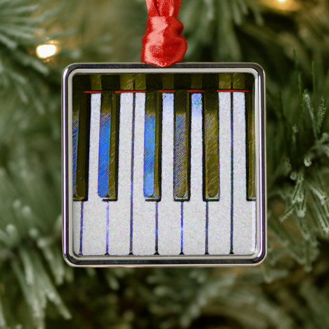 Ornamento de teclado de piano (Árbol)
