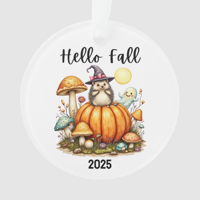 Ornamento de temporada de otoño Personalizado de f (Anverso)