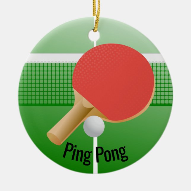 Ornamento de tenis en mesa de ping pong (Frente)