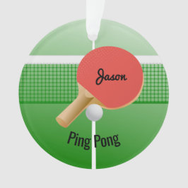 Ornamento de tenis en mesa de ping pong