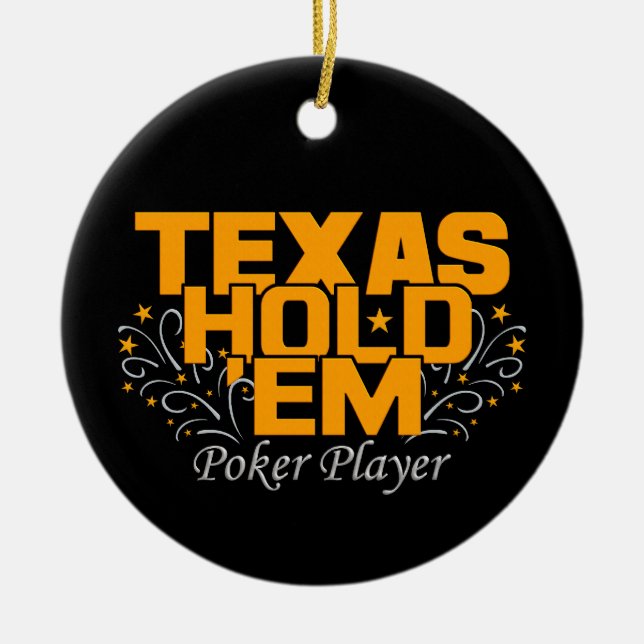 Ornamento de Texas Hold'Em Poker, personalizar (Frente)