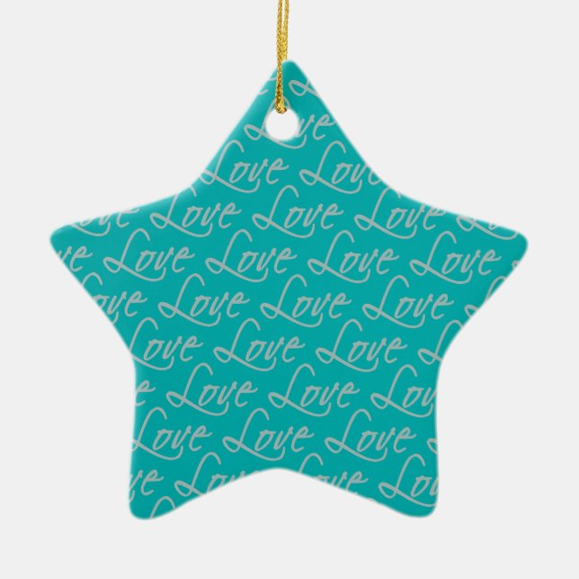 Ornamento de texto de amor, personalizar (Frente)