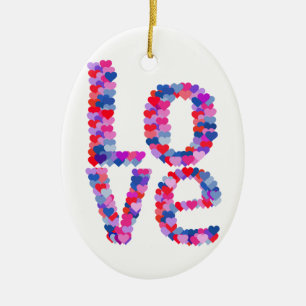Ornamento de texto de LOVE Heart