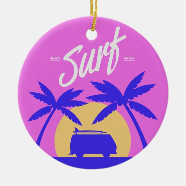 Ornamento de texto del personalizado de verano sur (Frente)