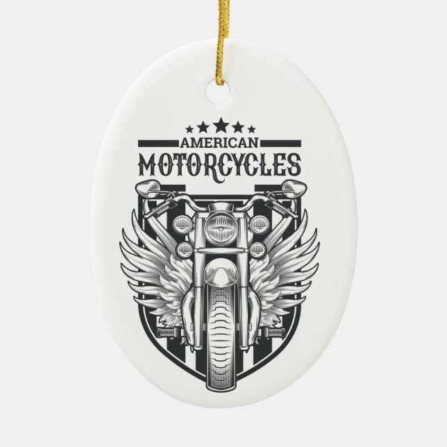 ornamento de texto personalizado "Motocicletas est (Frente)
