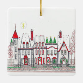 Ornamento de tiendas de navidades