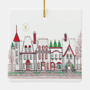 Ornamento de tiendas de navidades
