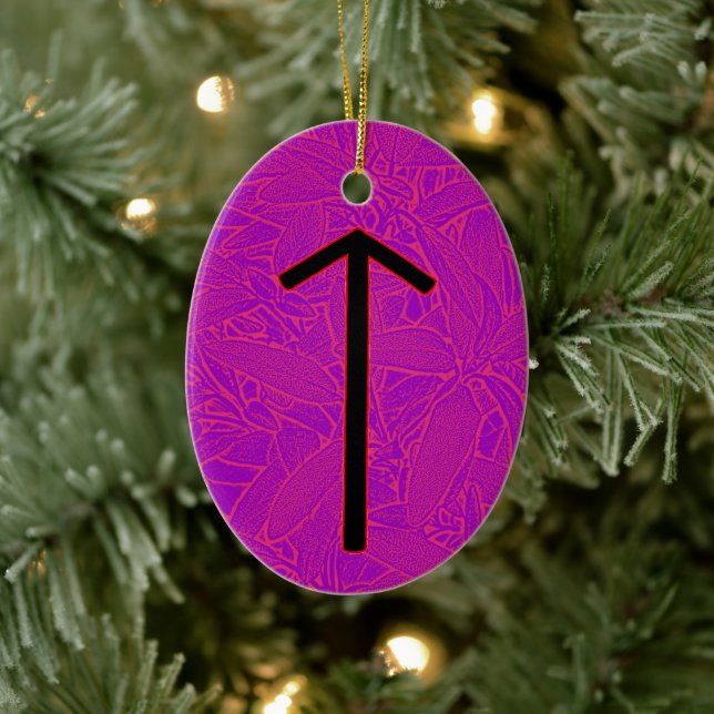 Ornamento de Tiwaz Viking Rune Yule - ¡Victoria! (Árbol)