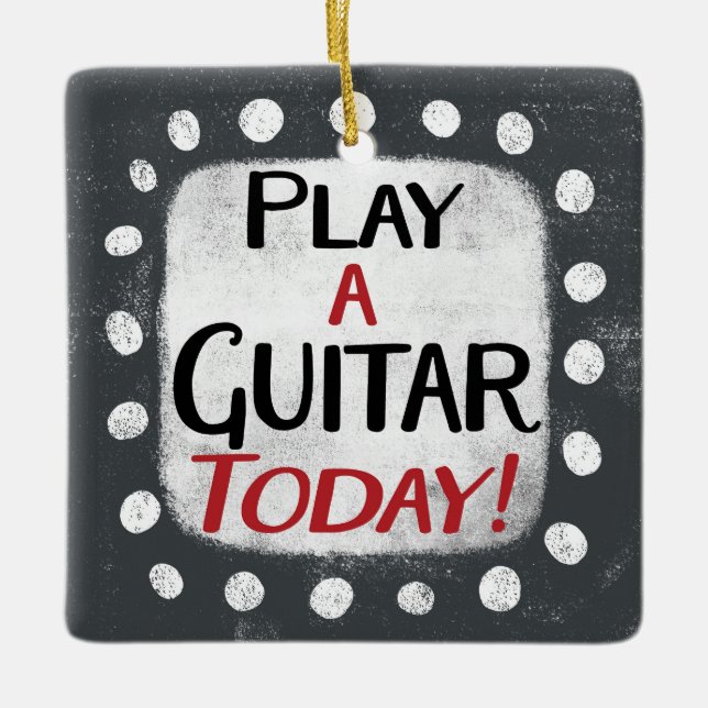 Ornamento de tocar guitarra hoy (Anverso)