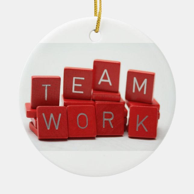 Ornamento de trabajo en equipo (Frente)