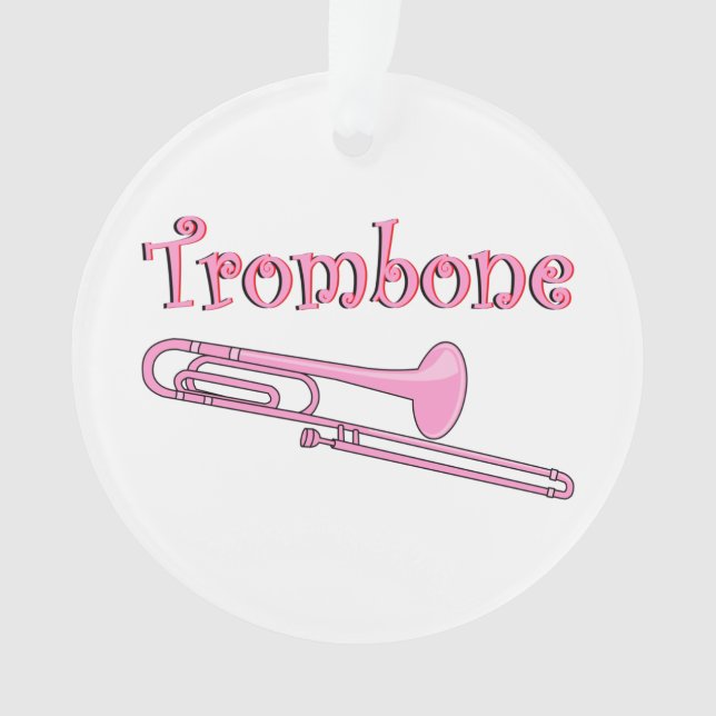 Ornamento de trombona rosa (Anverso)