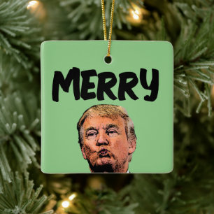 Ornamento de TRUMP KISS 2024 MERRY CHRISTMAS