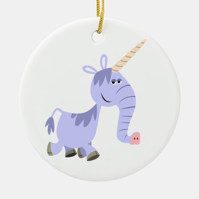 Ornamento de Unicornio de Personalizado inusual (Frente)