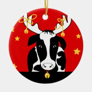 Ornamento de vaca navidad