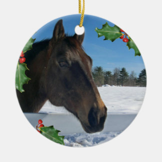 Ornamento de vacaciones de caballos de los navidad