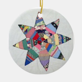 Ornamento de vacaciones de edredón estrella de art