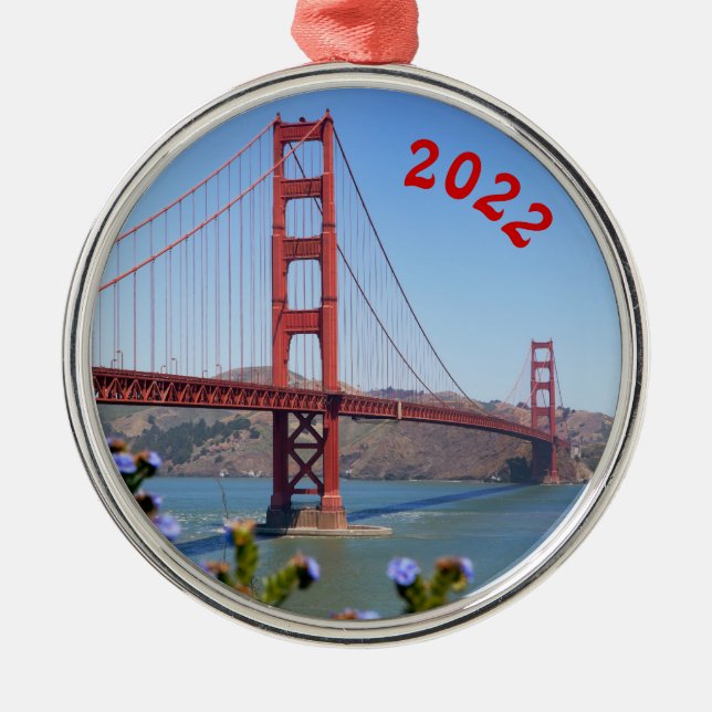 Ornamento de vacaciones de Golden Gate (Frente)