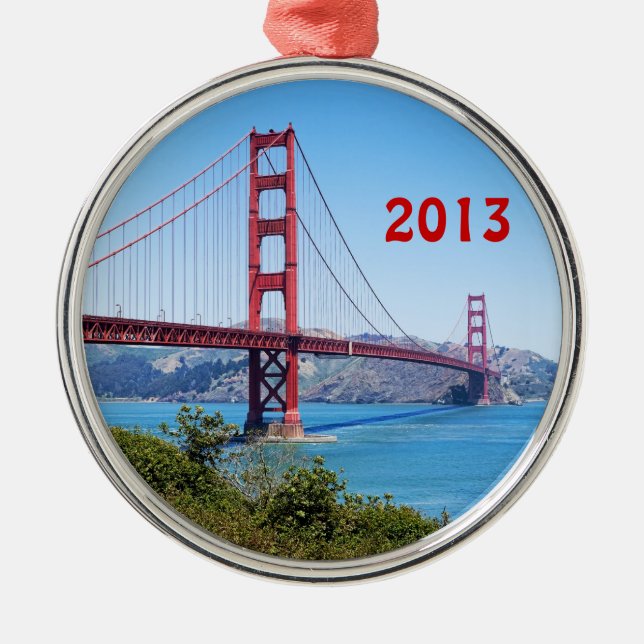 Ornamento de vacaciones de Golden Gate (Frente)
