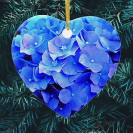 Ornamento de vacaciones de Hydrangea Azul