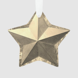 Ornamento de vacaciones de la estrella dorada