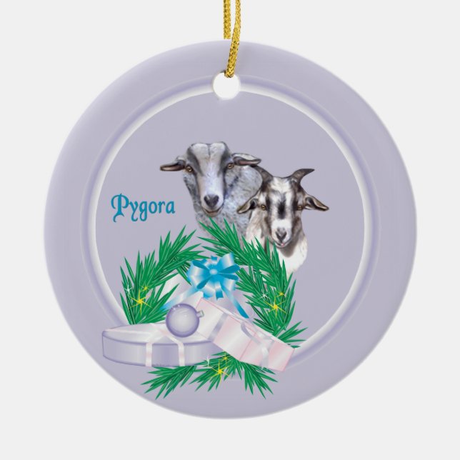 Ornamento de vacaciones de la guirnalera de Pygora (Frente)