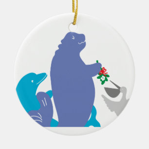 Ornamento de vacaciones de Manatee
