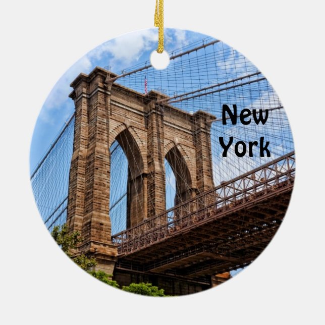 Ornamento de vacaciones de Nueva York (Atrás)