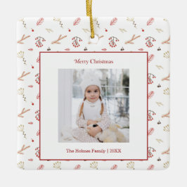 Ornamento de vacaciones de Red Holly Berry