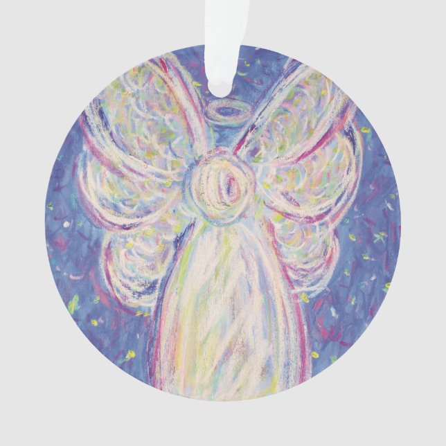 Ornamento de vacaciones de Starry Night Angel Art  (Anverso)