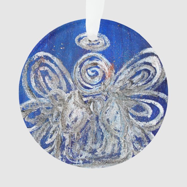 Ornamento de vacaciones de Twinkle Silver Angel Ar (Anverso)
