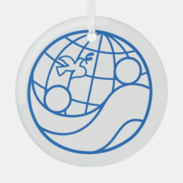 Ornamento de vacaciones de vidrio EWB-USA