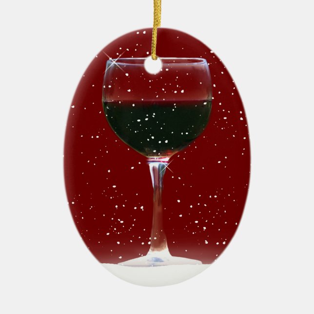 Ornamento de vacaciones de Wine Lover (Frente)
