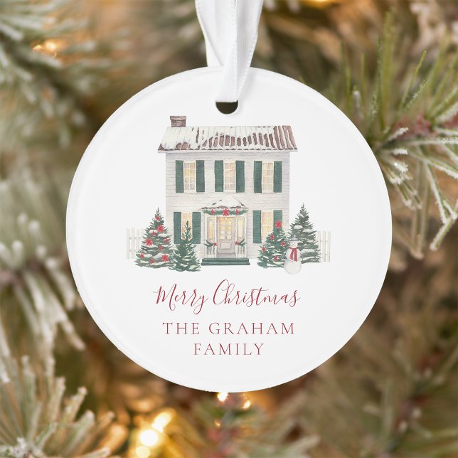 Ornamento de vacaciones en casa (House Holiday Ornament
)