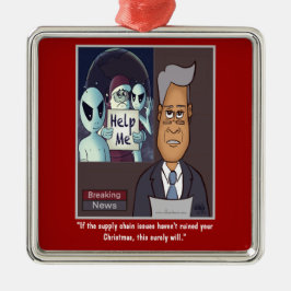 Ornamento de vacaciones Metalizado de la cadena de