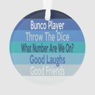 Ornamento de vacaciones moderno de banda Bunco Pla
